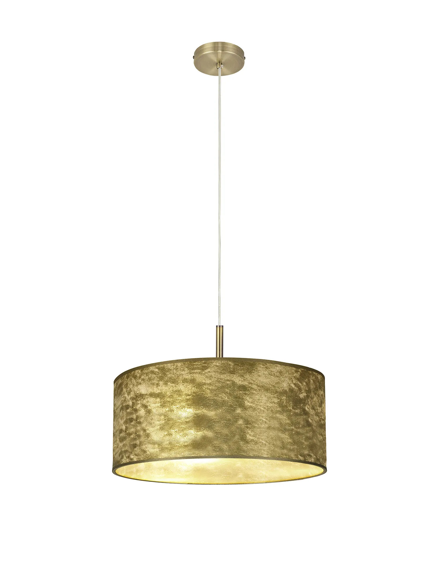 Baymont 50cm 3 Light Pendant Antique Brass, Gold Leaf DK0835  Deco Baymont AB GL